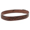 Austin Accent Inc. 1" Brown Leather Scroll W/Buckle Hat Band