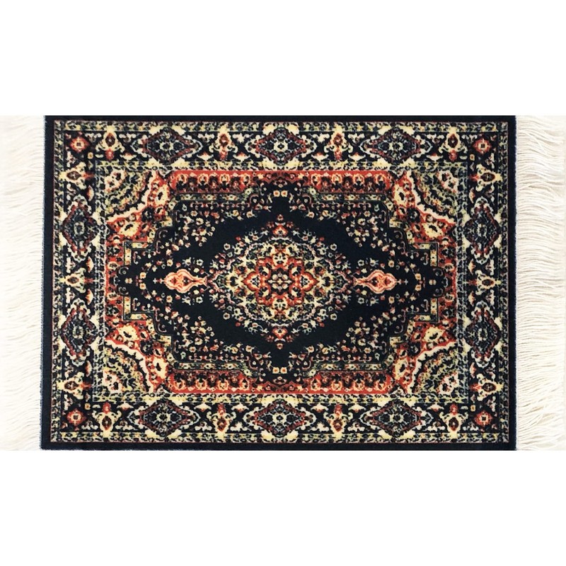 Carpet Coasters, Set 4 Turkish Rug Style Table Drink mats,