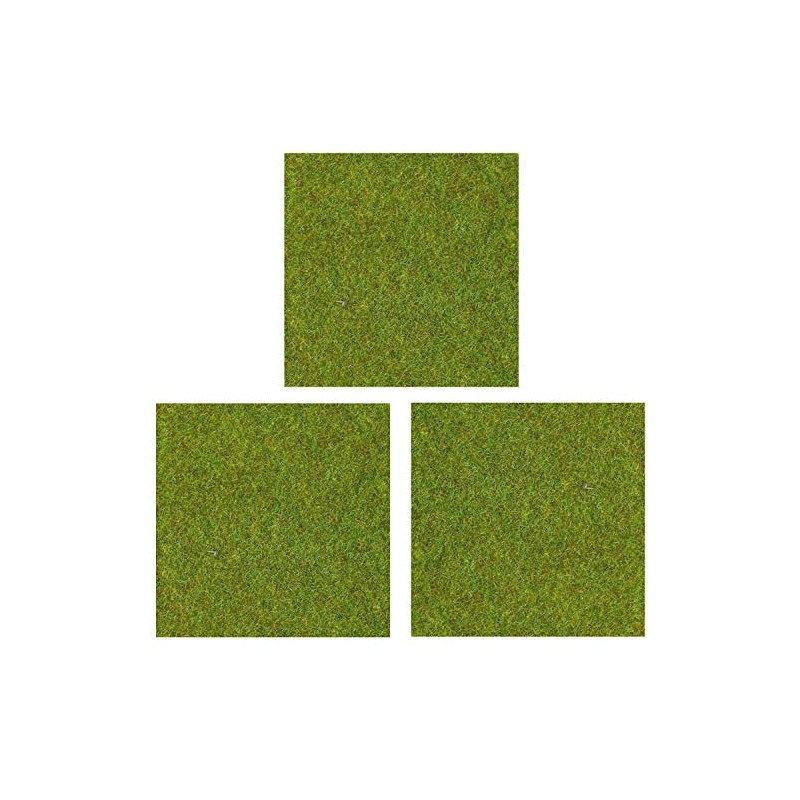 Model Grass Mat, (3pcs, 20"x20"), Model Railway Scenery for Model