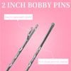 500Pcs Bobby Pins, Silver Bobby Pins for Gray Hair 2inch