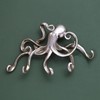 Fyne-Finds Octopus Silver Resin Wall Hanging Multi Hook Coat Scarf