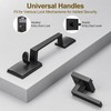 HOSOM Black Front Door Handle, Exterior Entry Door Handleset with