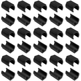 30pcs Plastic Furniture Feet U Shaped Floor Glides Tubing Caps Cover 25mm Moisture-Proof and Friction Prevention Furniture Feet Protectors, Non-Slip Chair Leg Tip Protectors for Furniture Leg (25mm)