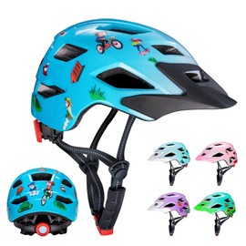 Kids Bike Helmet 48-51cm for Little Kids 3-5, SIFVO Lightweight Toddler Helmet with Detachable Visor, Adjustable Toddler Cycle Helmets