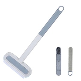 Pet Hair Removal Tool & 2 Cleaning Brushes, Multifunctional Pet Hair Remover Reusable Washable Dog Cat Fur Cleaning Broom for Carpet Sofa Furniture Window Tile