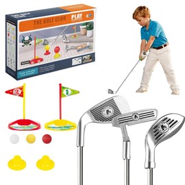 Rppiup 12 Pieces Mini Golf Set Toy for Children, Mini Golf for Home, Golf Case Game Set with Retractable Golf Clubs, Golf Toy for Toddlers 3-8 Years, Indoor Outdoor Games Garden