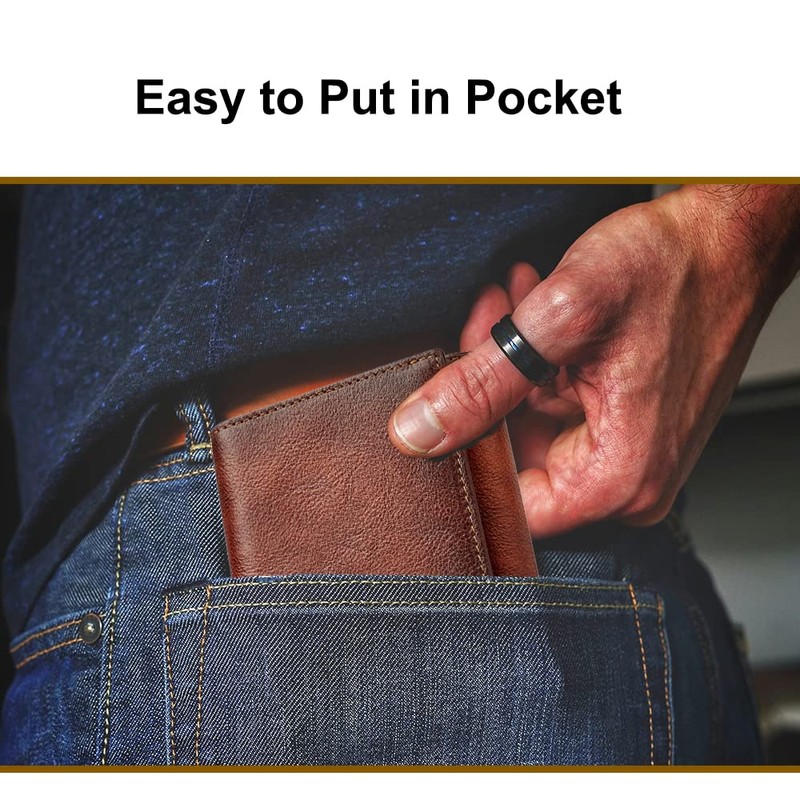 VANNANBA Men's Leather Trifold Wallet with Folded ID Windows,12 Card