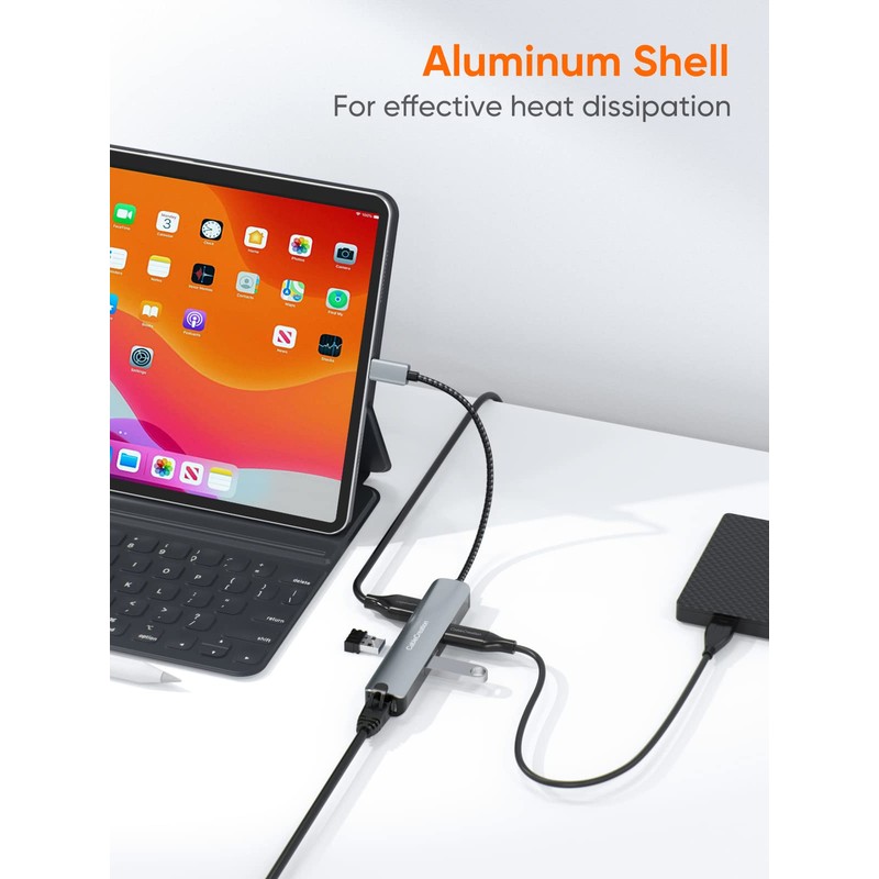 USB C Hub,CableCreation Adapter USB C Dongle for MacBook Pro,5