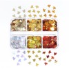 Maple Leaf Nail Glitter Sequins 3D 6 Grids Fall Holographic