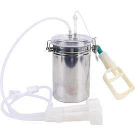 Manual Milking Machine, 2000ml Effort Saving Cow Milking Machine Cow Hand Vacuum Pump Goat Cow Milking Machine Portable Milking Kit for Milk Plant Farm
