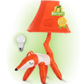 Fox Table Lamp for Kids Bedroom - Gift for All Ages, Cute Animal Lamp Toddler Girls Boys, Fox Room Decor Girls, Birthday Gifts Kids, Sister, Daughter, Niece, Sibling (w Bulb)