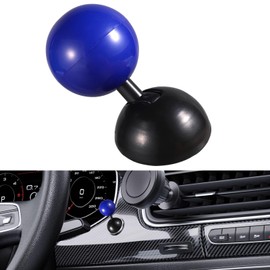 Start Stop Button Cover Car Start Button Cover Joystick Ball Car One Button Start Lever Car to Start Button Rocker Creative Ball Rod to Start Ignition Button for Car Accessories (Blue)
