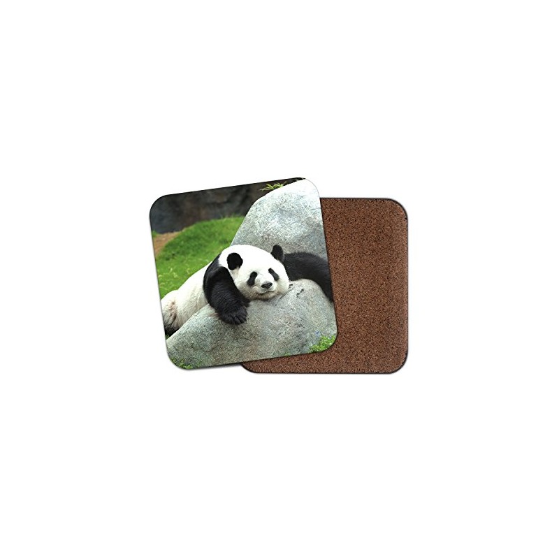 1 x Adorable Panda Bear Cork Backed Drinks Coaster -