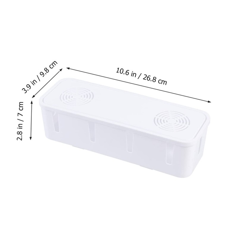 SHINEOFI Cable Box Organizer Strip Storage for Cord Management Efficiently
