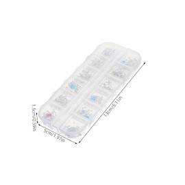 STOBOK Rhinestone Manicure Stickers 6 Boxes DIY Nail Art Decor Rivet Pearl Glass Patches Mixed Style for Home Salon Lady Girls