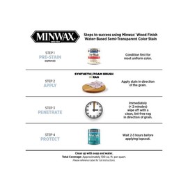 Minwax® Wood Finish® Semi-Transparent Color Stain, Tint Base, Quart
