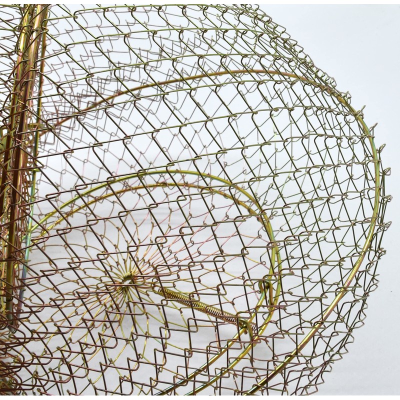 Metal Fish Basket. Wire Metal Fish Basket. Foldable Fishing Cage.