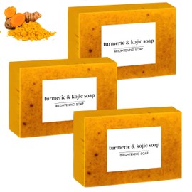 Lemon Turmeric and Kojic Acid Soap Bar -100g, Skin Brightening, Natural Granular Formula