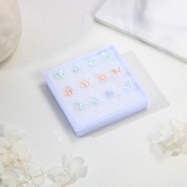 AoedeJ Plastic Earrings for School Hypoallergenic Plastic Earrings for Women Plastic Studs Earrings Colourful Plastic Earrings for Girls (Butterfly)