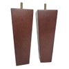 Leg Daddy 7" Walnut Finished Tapered Pyramid Sofa Leg, Set
