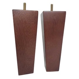 Leg Daddy 7" Walnut Finished Tapered Pyramid Sofa Leg, Set of 2