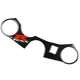 REVSOSTAR 5D Real Carbon Look, Reflective Logo, Decal Sticker, Tank Protector,Top Clamp Triple Tree Pad for GSXR 600 750 2006-2016
