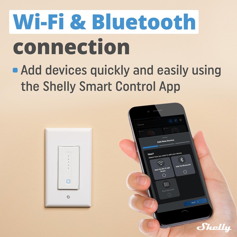 Shelly Plus Wall Dimmer UL | WiFi Smart Wall Dimmer