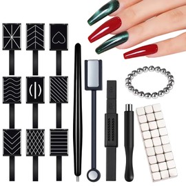 YECIRALA 60Pcs Cat Eye Magnet For Nails Magnet Tool Set Cat Eye Gel Nail Polish Magnet Wand Magnetic Nail Polish Magnet For Nails Cat Eye Magnets Sticks Nail Design Tools Nail Art Accessories
