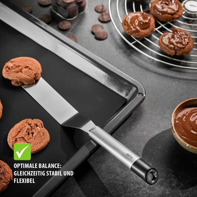 GEFU Primeline Angled Palette, 15 cm, Stainless Steel Baking Aid