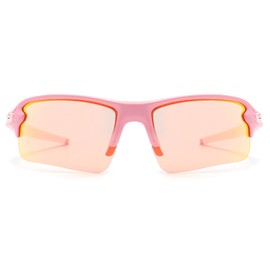 YUELUQU Polarised Sunglasses Quick Sunglasses Mirrored Sunglasses UV 400 Protection Sports Glasses for Outdoor Sports Cycling Running Cycling Glasses, Pink-orange