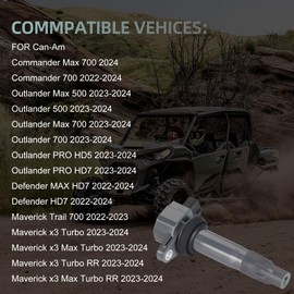 Ignition Coil Stick for Can-Am Commander 700 Outlander 500 700 HD5 HD7 Defender HD7 Maverick Trail 700 X3 Turbo 2022-2024 420666148