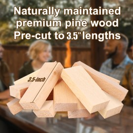WFLUOLUO 3.5" Lengths Mini Fire Sticks Wood,Pine Kiln Dried Firewood,Small Barkless Kindling Logs,Solo Stove Accessories Prefect for Solo Stove Mesa,Tabletop Fire Pit,Pizza Oven,4 Lbs