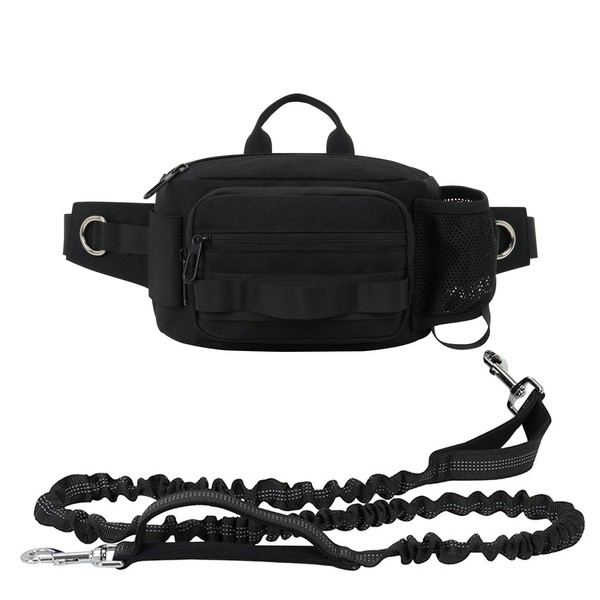 SOUUXIU Hands Free Dog Leash, Retractable Bungee Leash with Belt