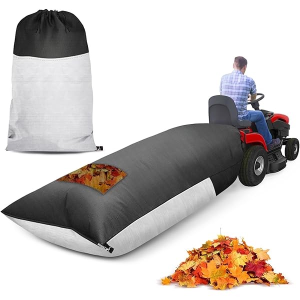 Lawn Tractor Leaf Bag Sewn with Anti-Tear and Waterproof Tarp,78.7