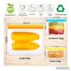 Ozchillon 12 Pack Reusable PEVA Storage Bags – BPA-Free Freezer,