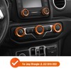 JeCar Center Console Switch Knob Cover AC/Headlight Button Trim Aluminum