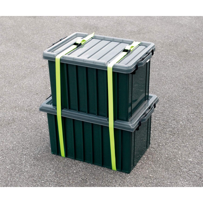 E-Value カムバックル式荷締ベルト ライムグリーン 25mm×4m 2本入 BT-254(LG)2pcs