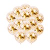 HappyHome 20pcs Confetti Balloons Translucent Glitter Latex Balloons (Gold)