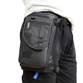 Oxford Thigh Drop Leg Bag Senderismo Paquete de cintura Bolsa de pierna caída para hombres Mujeres Motocicleta Montar en bicicleta Multifunción Tactical Muslo Fanny Bolsa Viaje Pesca Ciclismo Aire libre Negro
