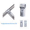 4 Pcs T Clamps Pipe Connector, End Rail T Clamp,Metal
