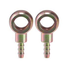 A ABSOPRO Universal Banjo Bolt 12mm ID Banjo Bolt Hose Barb Adapter Replacement for Motorcycle Car Metal Bronze Color (Set of 2)