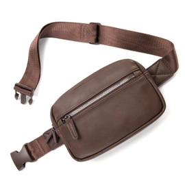 Belt Bag for Women Pu Leather Cross Body Fanny Pack Fashion Waist Packs for Women with Adjustable Strap Everywhere Belt Bag （Coffee）