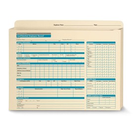 ComplyRight Confidential Personnel Pocket File | 11-3/4" x 9-1/2" | Expandable File Folder | 25 Pack