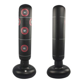 Inflatable Punching Bag 125cm/160cm for Boxing, Karate, Tae Kwon Do, Kickboxing, Muay Thai - Home Exercise & Martial Arts Training Equipment -Gift for Boys & Girls