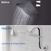 NearMoon S Shaped Shower Head Riser Arm, Shower Extender Arm