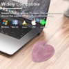 Wireless Mouse Bluetooth Cute Bling Crystal Rhinestone Pink Heart Shape