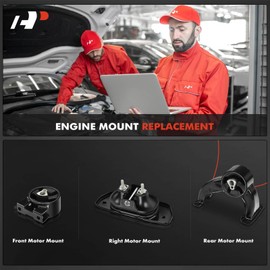 A-Premium 3PCS Engine Motor Mount Set Compatible with Chrysler 200 2011-2014, Sebring 2007-2010 & Dodge Avenger 2008-2014, 2.4L 2.7L 3.5L, Replace# 5085511AB, 5085078AB