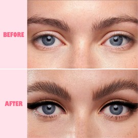 Boobeen 4-in-1 Mascara Eyeliner Set, Volume Length Mascara & Waterproof Eyeliner, with Eyebrow Styling Soap and Spiral Brush, Long Lasting and Smudge-Proof