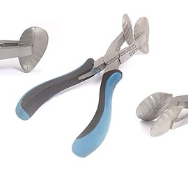 OdontoMed2011 Glassblowing Boro Lampwork Bead Leaf Masher Flat Plier Stainless Steel With PVC Grip