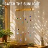 Crystal Sun Catcher,Rainbow Suncatcher Wooden Hanging Prism Window Decor